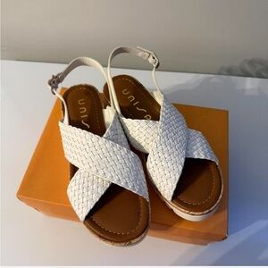 Unisa Women's Cream Woven Sandals